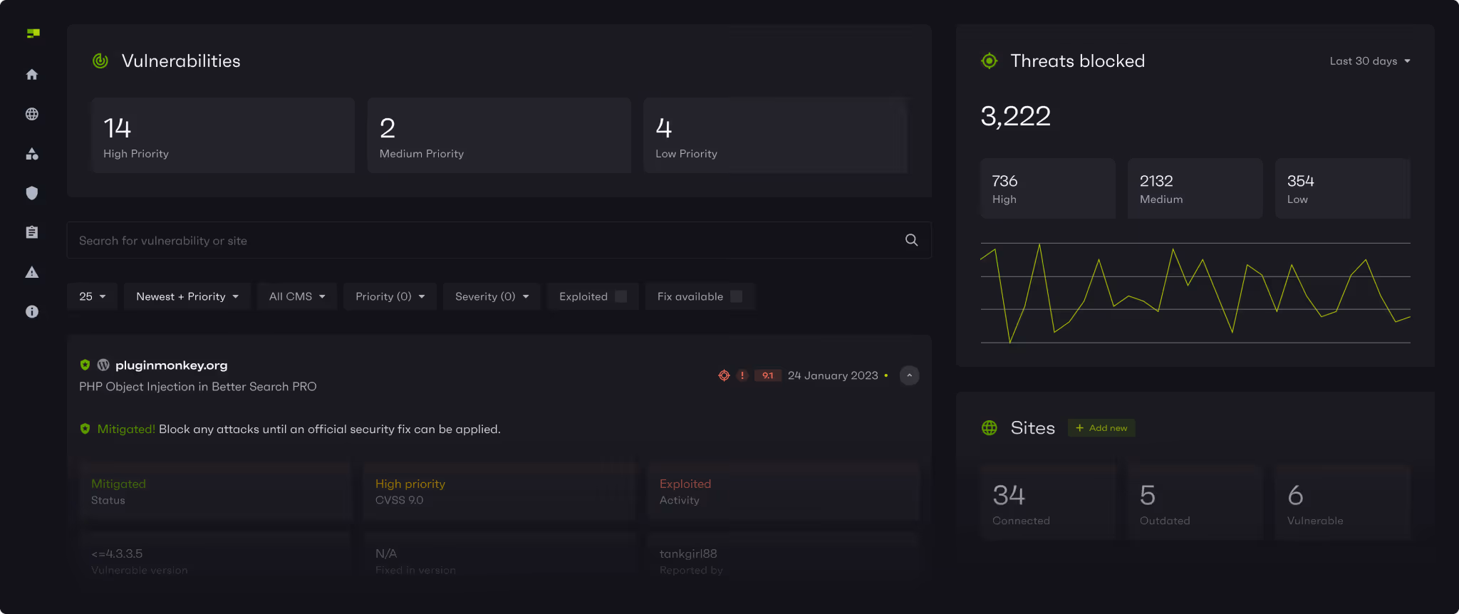 Patchstack dashboard